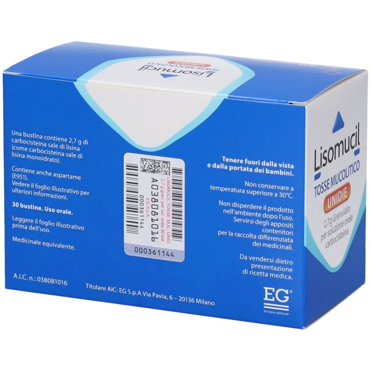 Lisomucil Tosse Mucolitico Unidie EG Pharma 30 Bustine