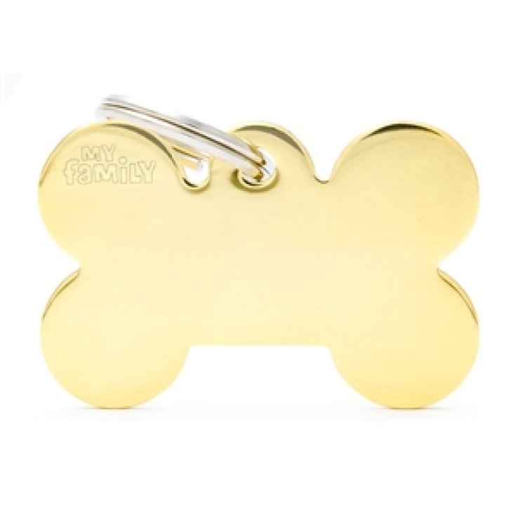 Medaglietta Basic Osso in Ottone Dorato - Piccolo