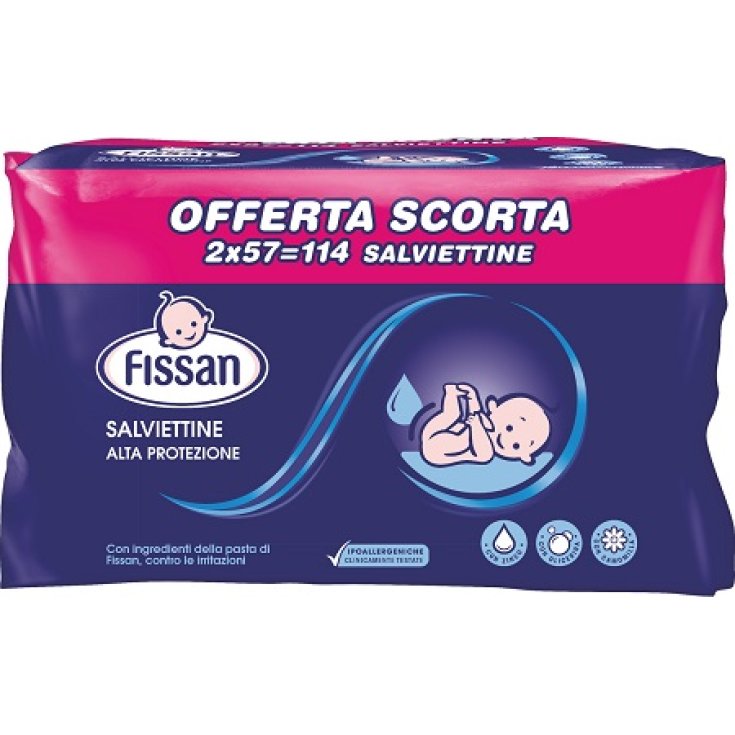 Salviettine Alta Protezione Fissan 2x57 Pezzi
