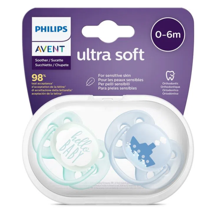Ultra Soft Hello Boat 0-6M Philips Avent 2 Pezzi