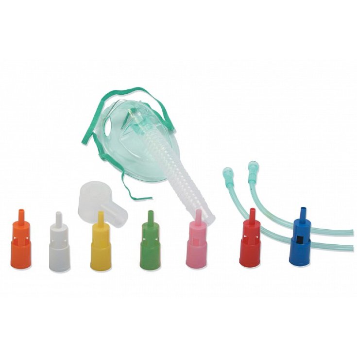 Maschera Venturi Per Ossigeno Con Raccordi Colorati