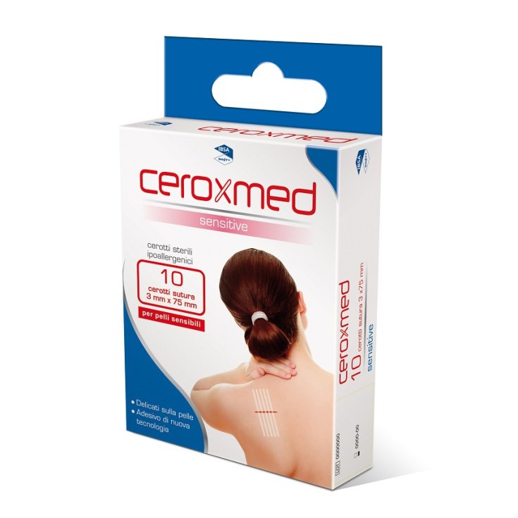 Ceroxmed Sensitive IBSA 10 Cerotti Sutura 3x75mm