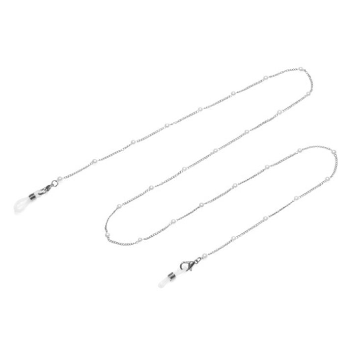 Catenina Portaocchiali Perle/Argento Contacta® 1 Pezzo