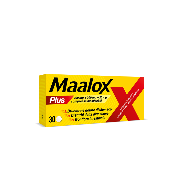 Maalox Plus Dispositivo Medico 30 Compresse Masticabili