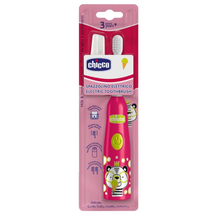 Spazzolino Elettrico Panda Rosa Chicco 1 Pezzo