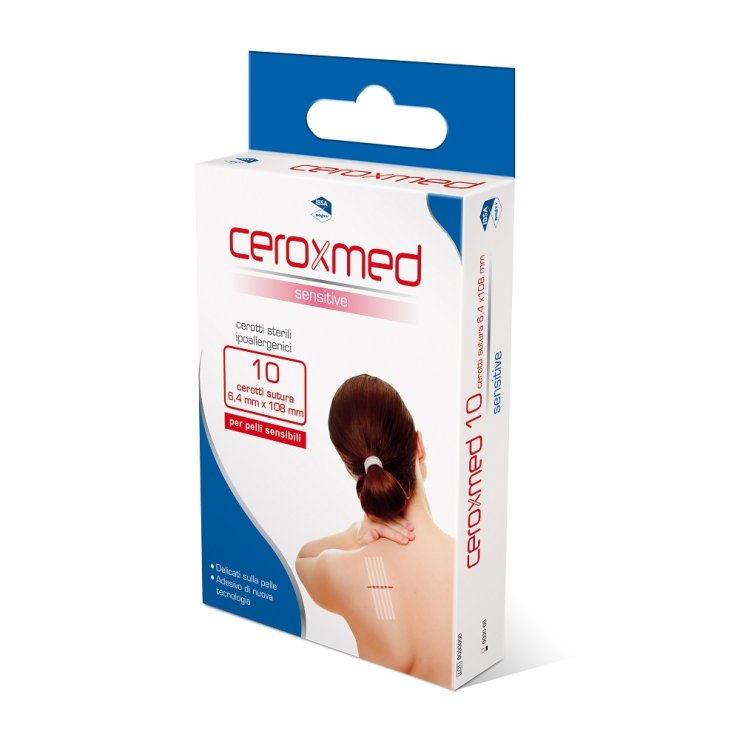 Ceroxmed Sensitive IBSA 10 Cerotti Sutura 6,4x108mm
