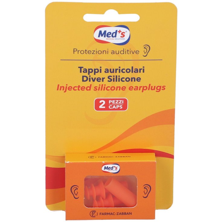 Tappi Auricolari Diver Silicone Med's 2 Pezzi