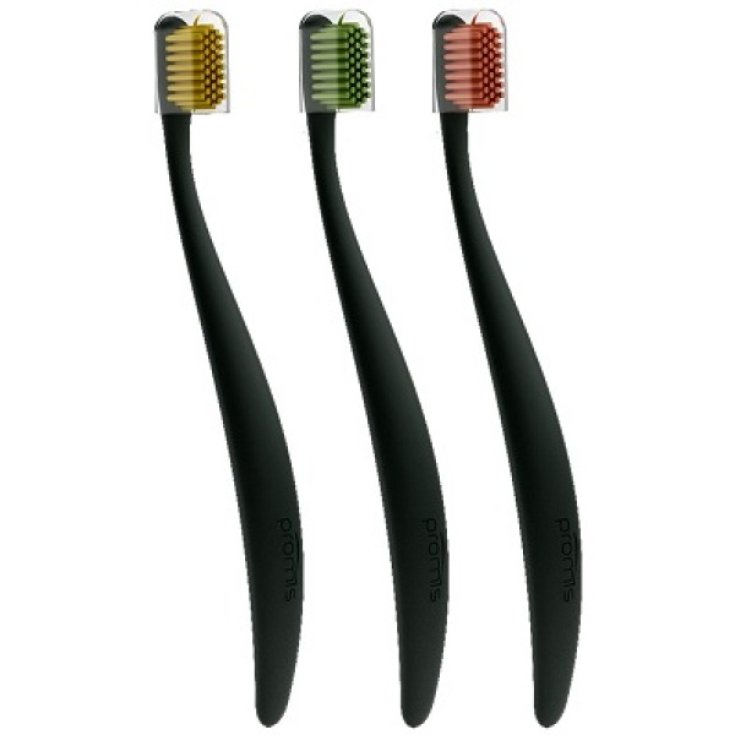 Spazzolino ecosostenibile trio black promis