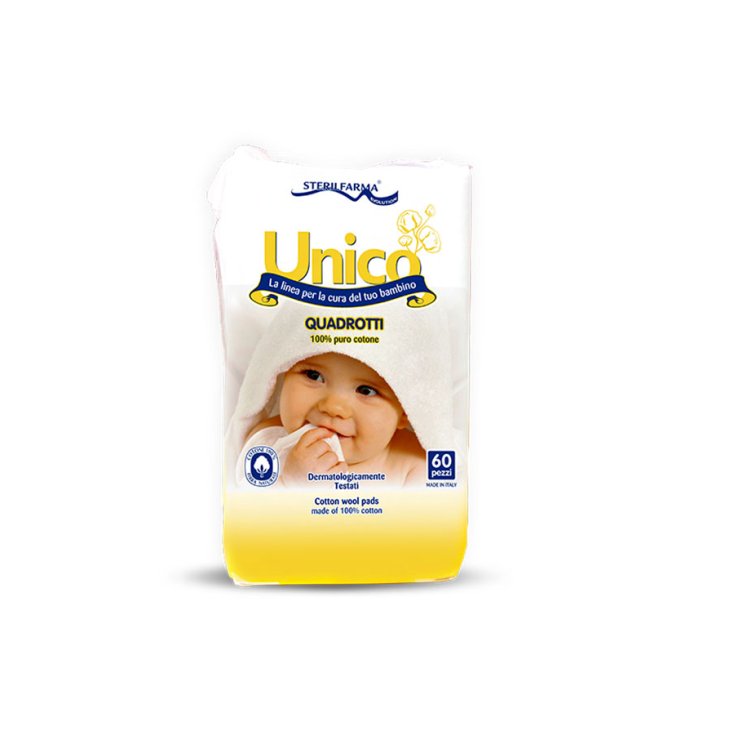 Sterilfarma® Unico Quadrotti 100% Puro Cotone 60 Pezzi