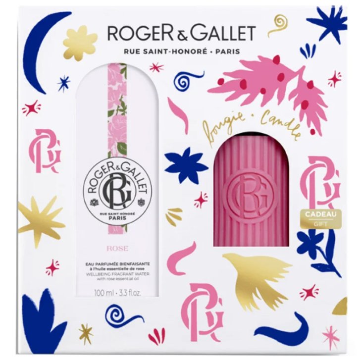 Set Natale Rose 100ml+Candela Roger&Gallet