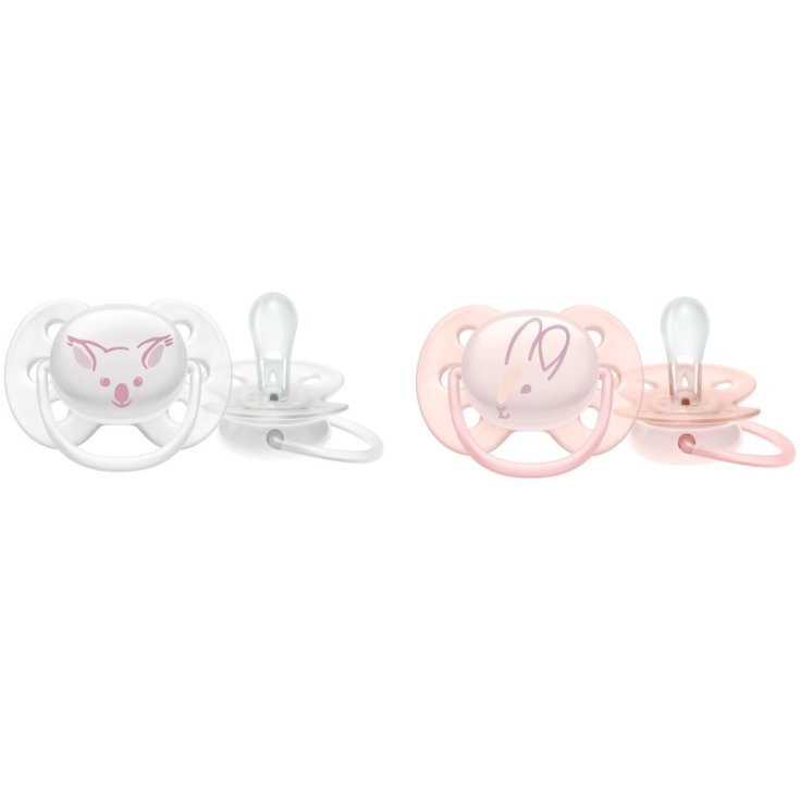 Ultra Air Animals Philips Avent 0-6M Rosa 2 Succhietti