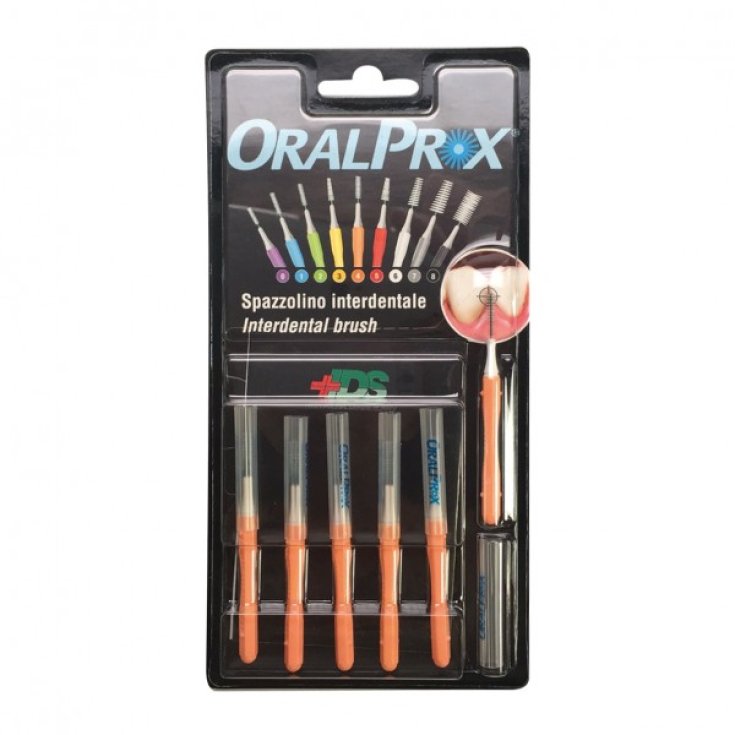 Spazzolino Interdentale Misura 4 Arancione Oralprox 6 Pezzi