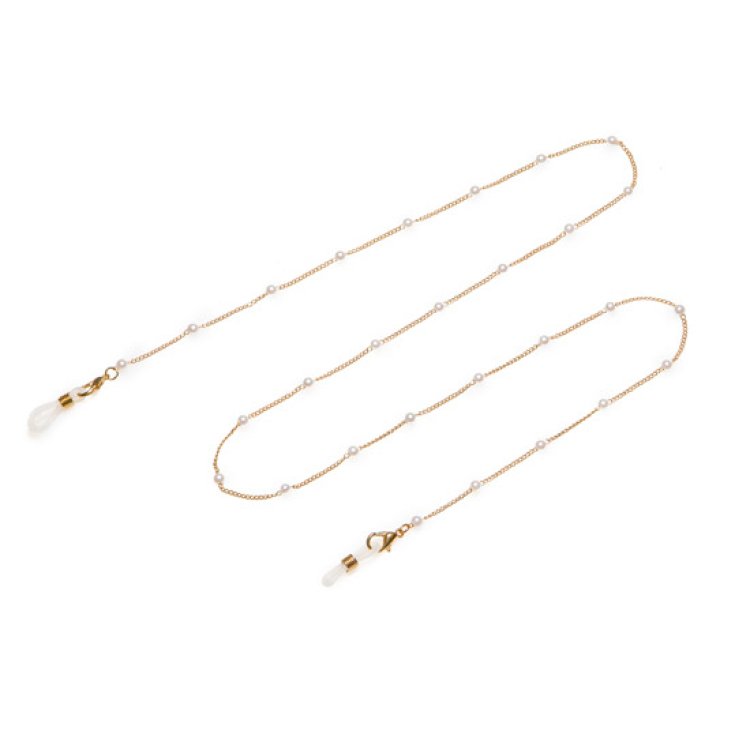 Catenina Portaocchiali Perle/Oro Contacta® 1 Pezzo
