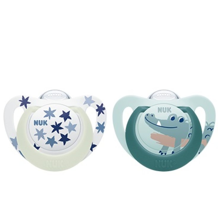 Succhietto Star Silicone 6-18M NUK 2 Pezzi