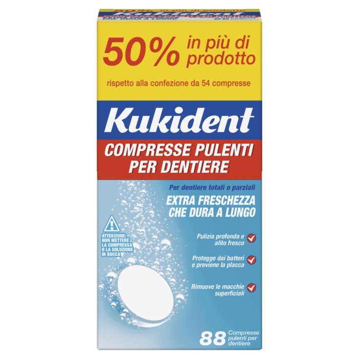 Kukident Compresse Pulenti Per Dentiera 88 Compresse