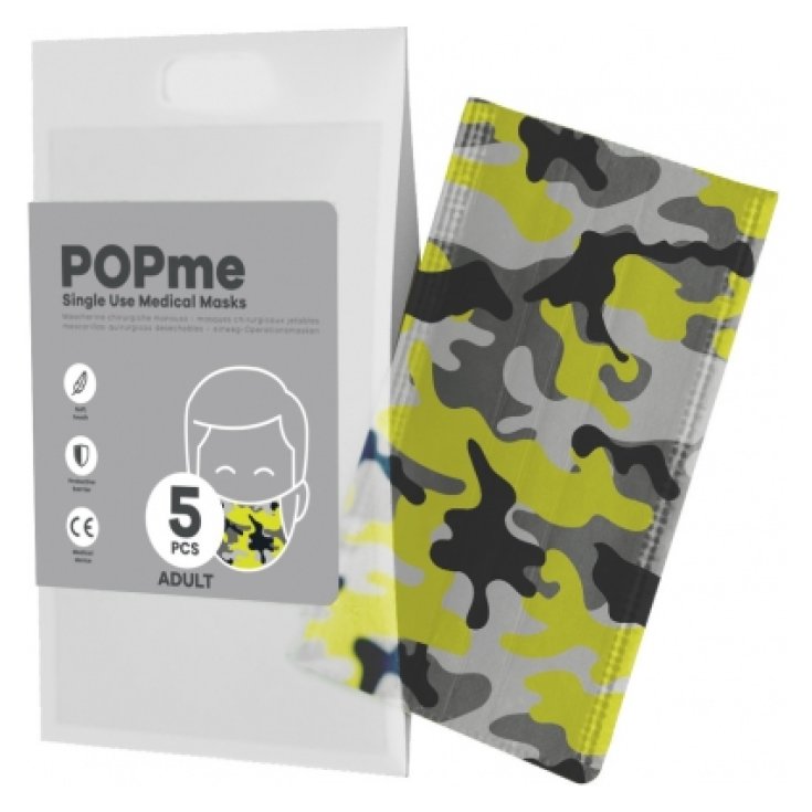 Mascherina Chirurgica Camouflage POPme 5 Pezzi