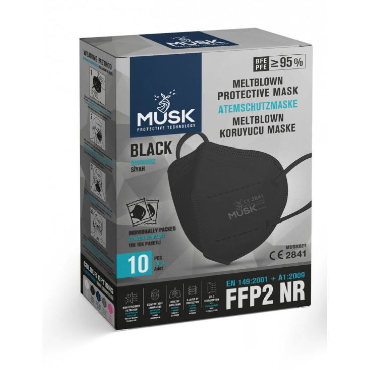 Mascherina FFP2 Black Musk 10 Pezzi