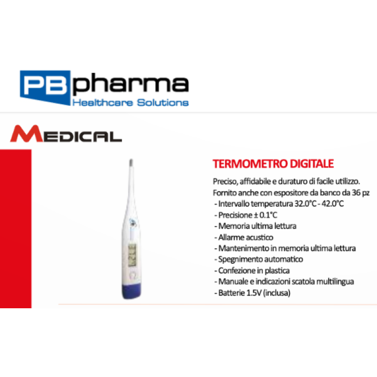 Termometro Digitale P.B. Pharma 1 Pezzo