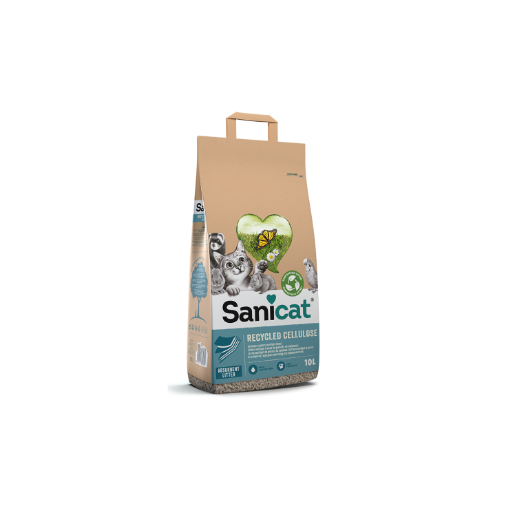 Lettiera Multipet In Cellulosa Riciclata Sanicat 10lt