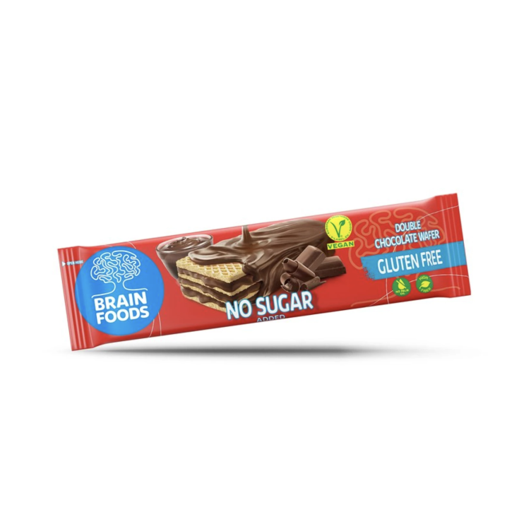 Wafer Double Chocolate Brain Foods 70g