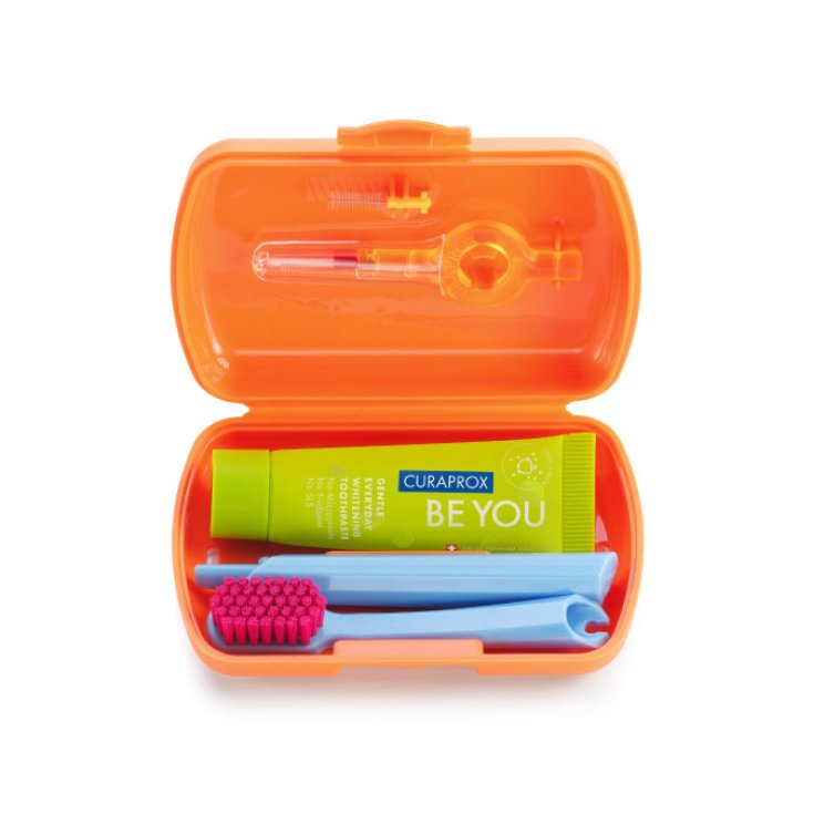 Set Da Viaggio Arancione Curaprox 4 Pezzi