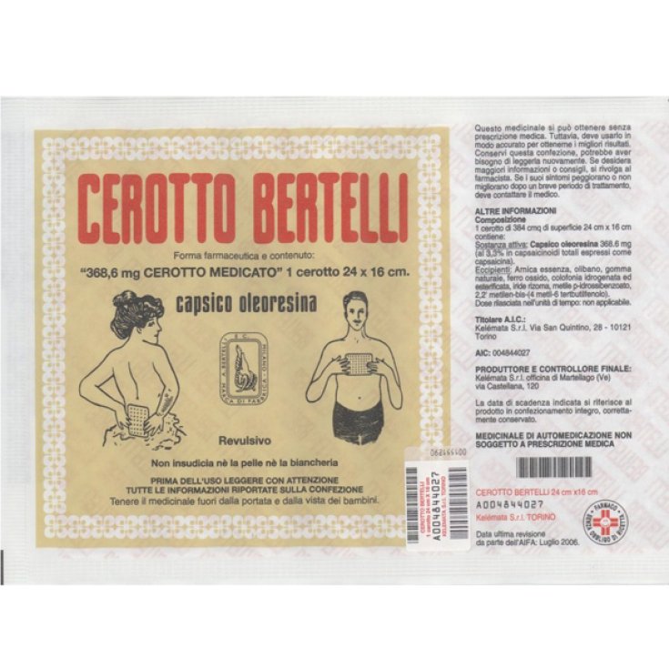 Cerotto Bertelli Dolori Articolari E Muscolari 16x24cm