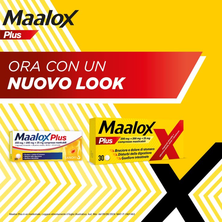 Maalox Plus Dispositivo Medico 30 Compresse Masticabili
