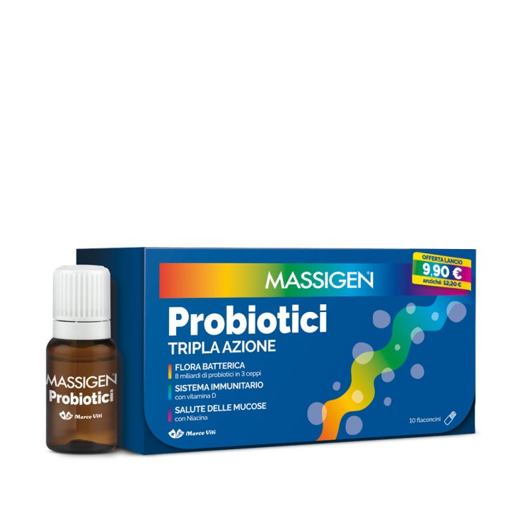 Massigen Probiotici Tripla Azione Marco Viti 10 Flaconcini