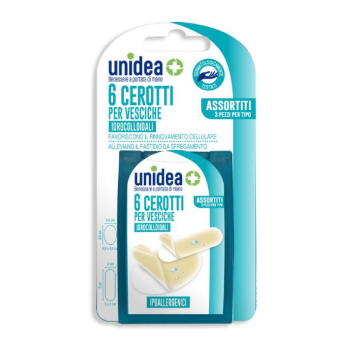 CEROTTI PER VESCICHE unidea Assortiti 6 Cerotti