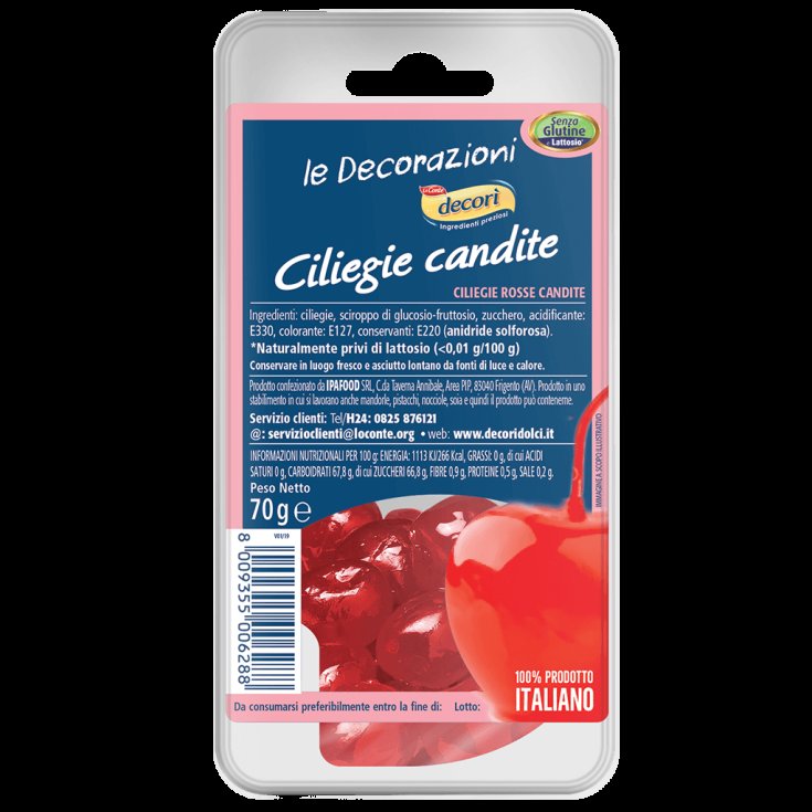 Ciliegie Rosse Candite Decorì 70g