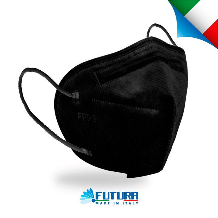 Mascherina FFP2 Nero Futura 10 Pezzi