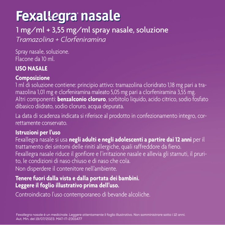 Sanofi Fexallegra Spray Nasale Flacone 10 ml