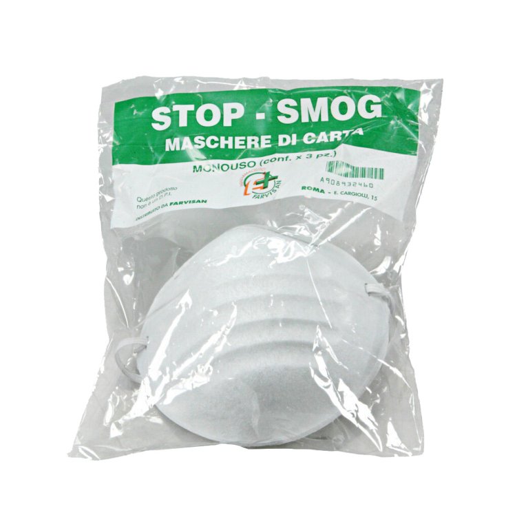 Stop Smog Maschere di Carta Farvisan 3 Pezzi