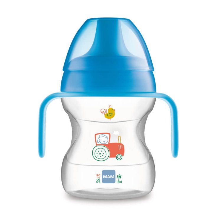 Learn To Drink Cup Little Farm Mam 190ml azzurra