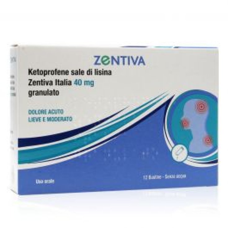 Ketoprofene Sale Di Lisina Zentiva 40mg 12 Bustine