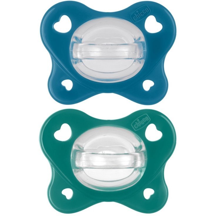 Succhietto Azzurro 16-36M Dual Soft Chicco 2 Pezzi