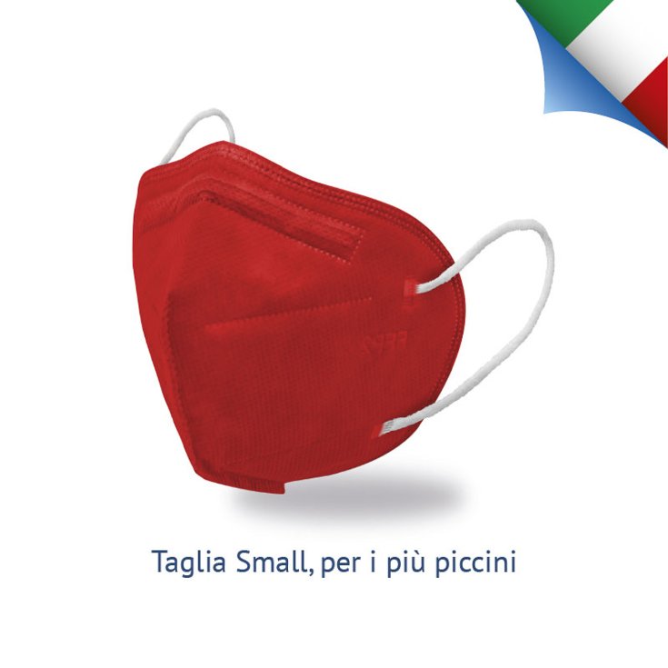 Mascherina FFP2 Small Rosso Futura 10 Pezzi