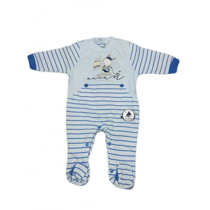 Tuta tutina cotone bimbo neonato ellepi cielo 3 m