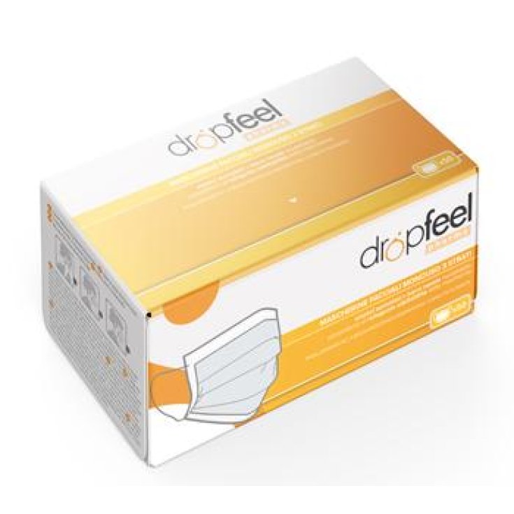 Mascherine Facciali Med II Bianca Dropfeel 50 Pezzi