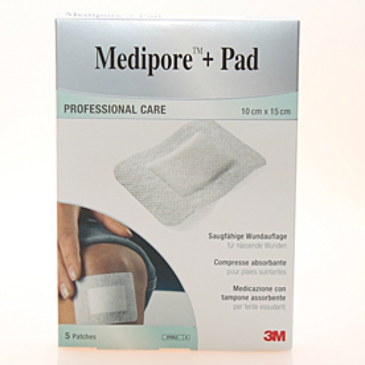 Medipore+pad Med 10x15cm 5pz