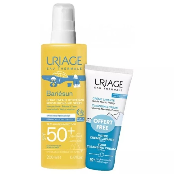 Spray SPF50+ + Crema Detergente Bariesun Uriage PROMO