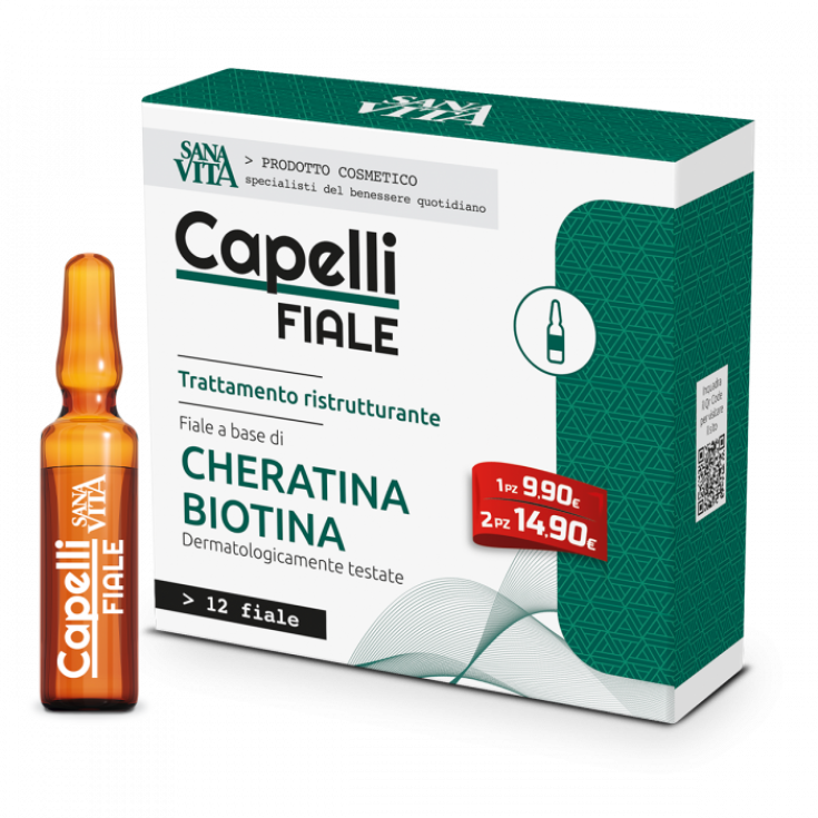 Capelli Fiale Cheratina Biotina SANAVITA 12 Fiale