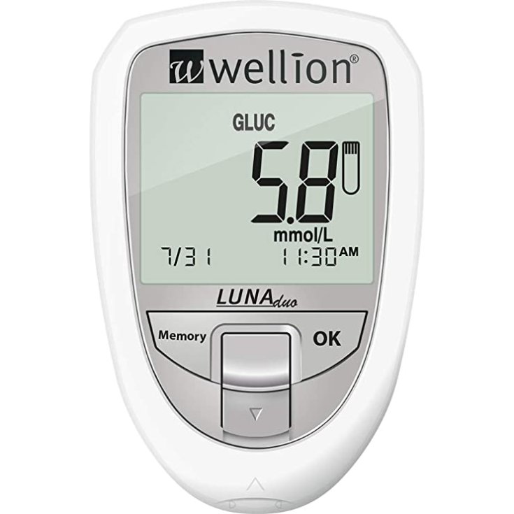 Luna Duo Bianco Glucometro Wellion