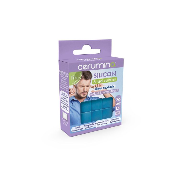 Cerumina® Silicon Tappi Auricolari 6 Tappi