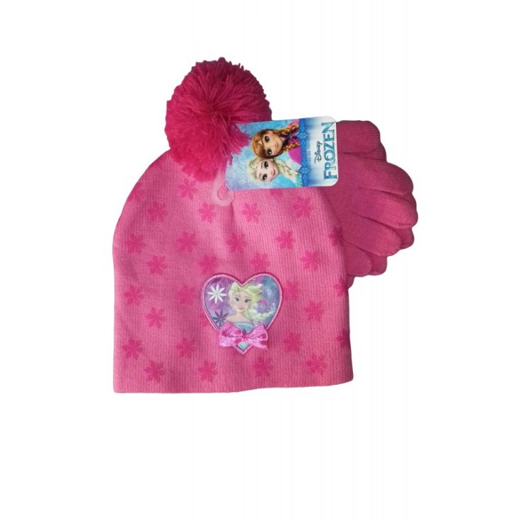 Set 2pz cappello guanti bambina Disney Frozen rosa tg 52