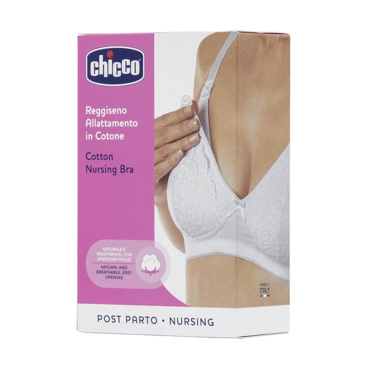 Chicco Reggiseno Allattamento Cotone Bianco 2 Chicco 1 Pezzo