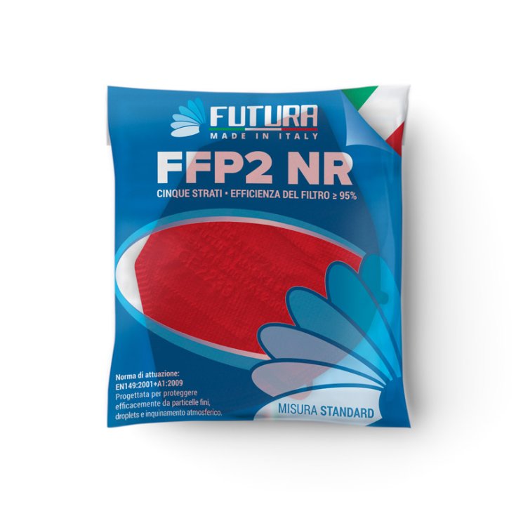 Mascherina FFP2 Rosso Futura 1 Pezzo