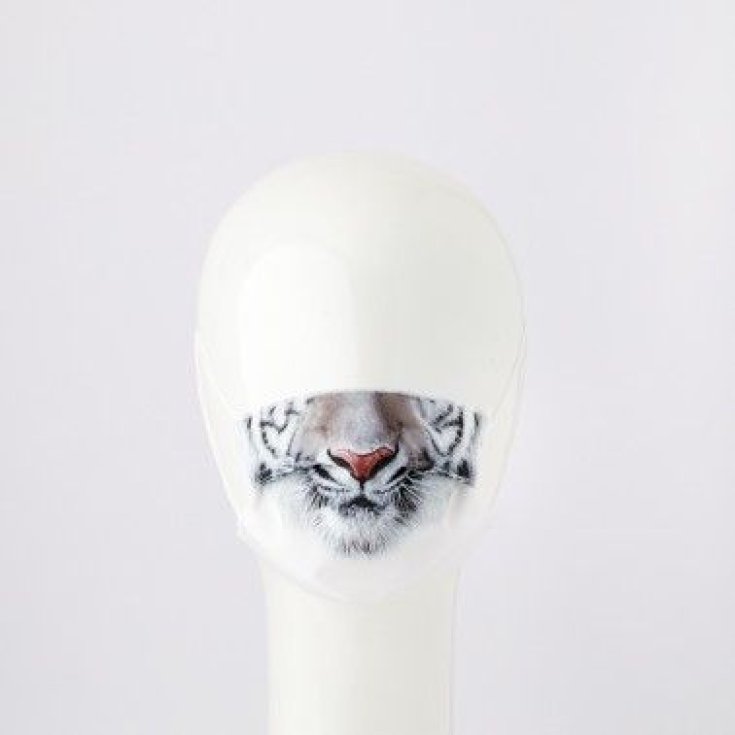 Mascherina Per Bambini Tigre Linea Oro Carillo