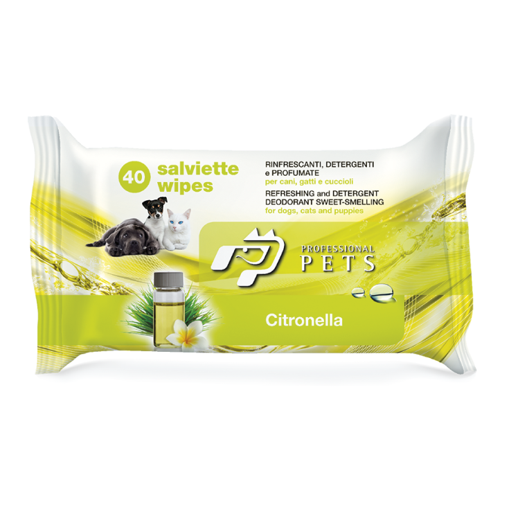 Salviette Citronella Professional Pets 40 Pezzi
