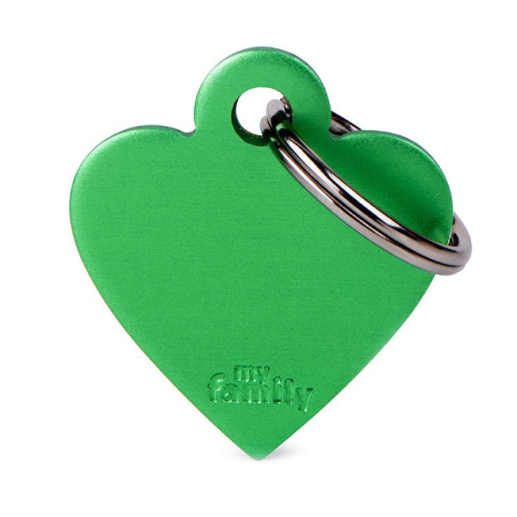 Medaglietta Basic Cuore Piccolo Alluminio - Verde